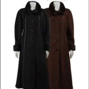 NWT Gallery Full-length Faux Fur Coat Size XL